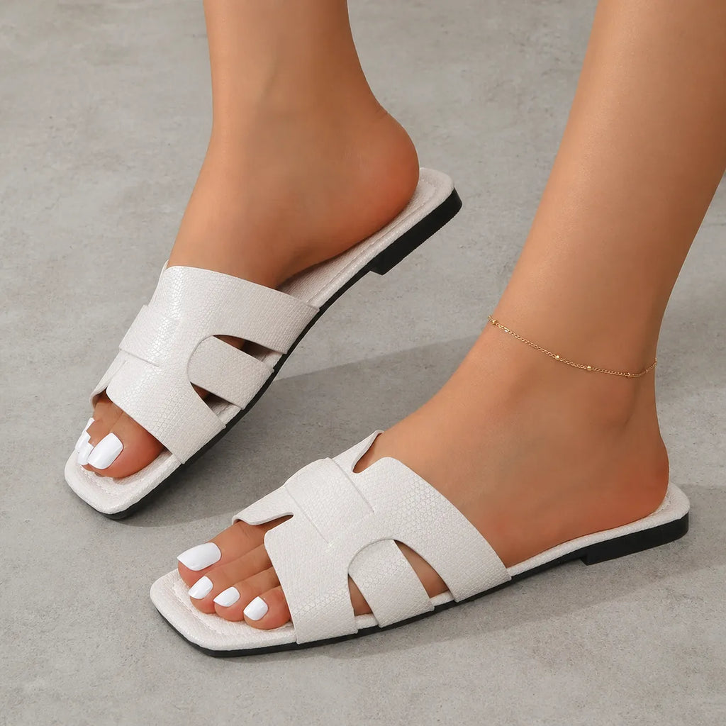 Mule effet reptile femme Celestina | Découpe en H