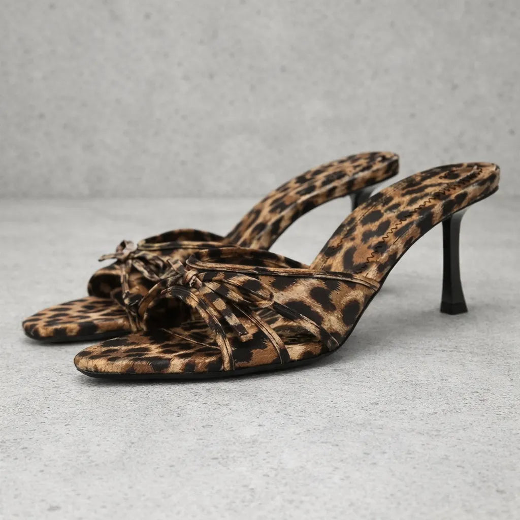 Mule stiletto femme Seraphina | Tulle nœud délicat