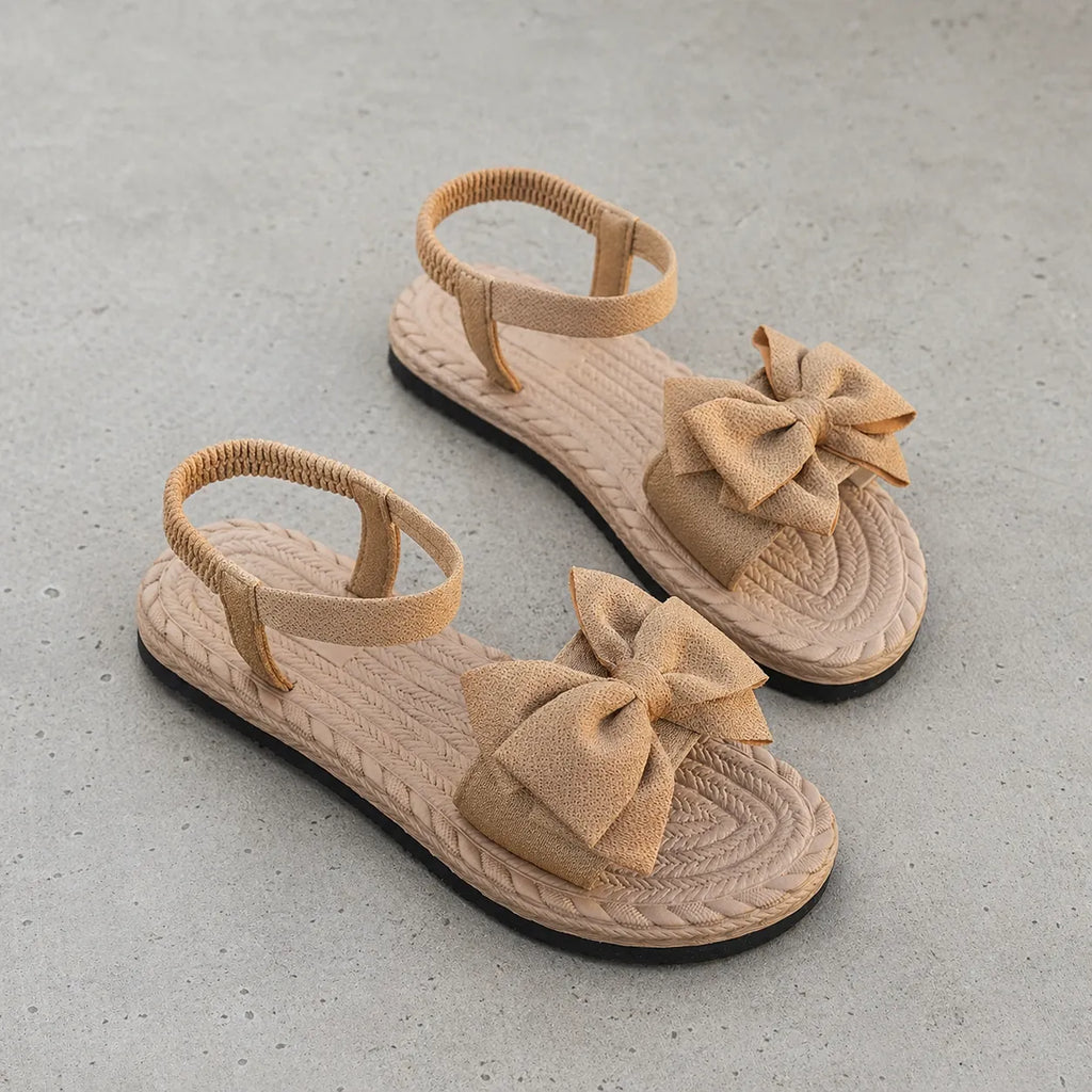 Sandale plate à nœud Amaranta | Plateforme jute tressé