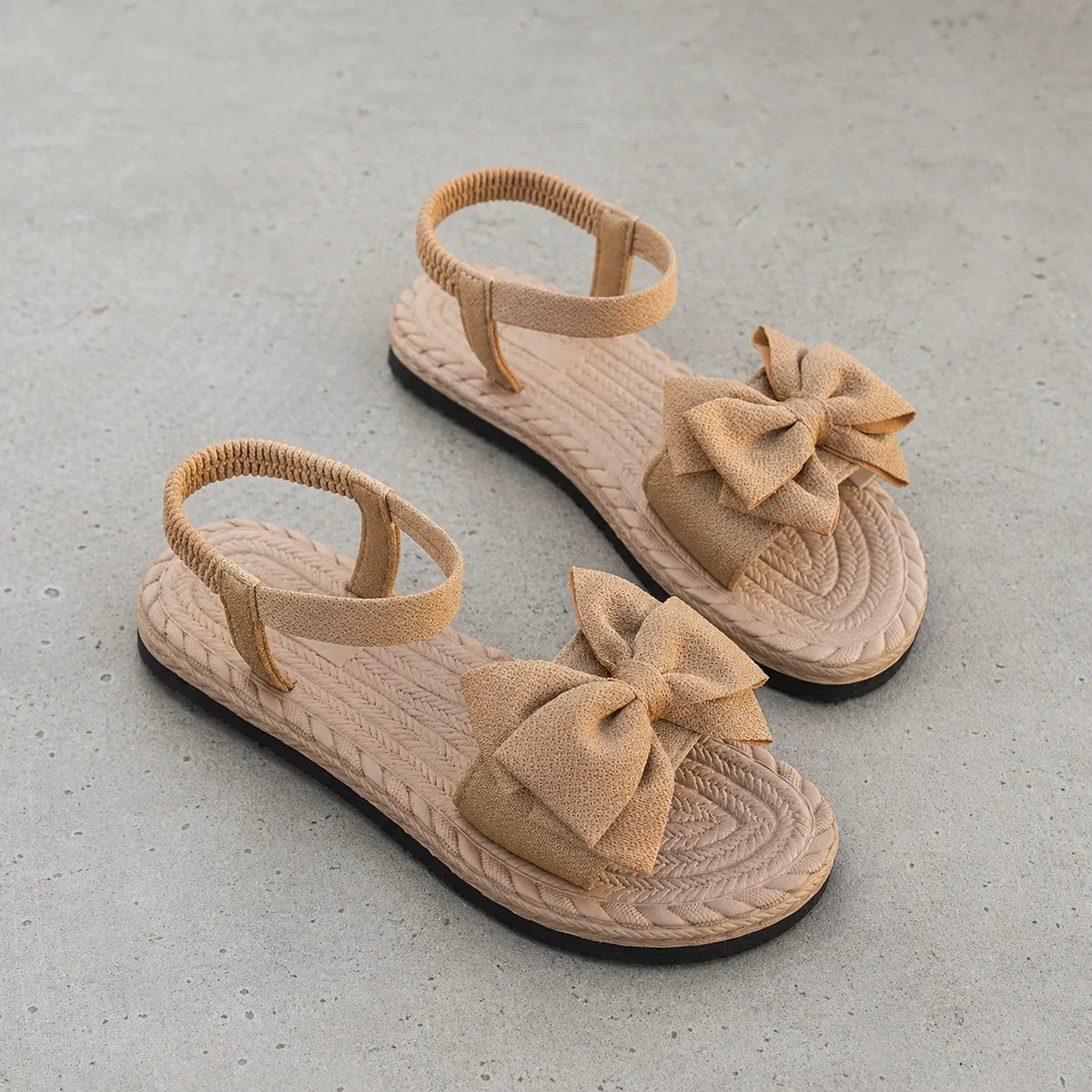 Sandale plate à nœud Amaranta | Plateforme jute tressé