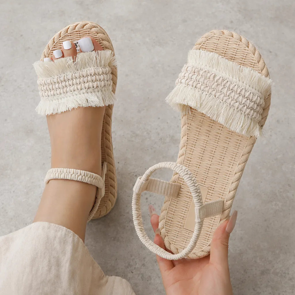 Sandale bohème femme Bohemia | Macramé effiloché