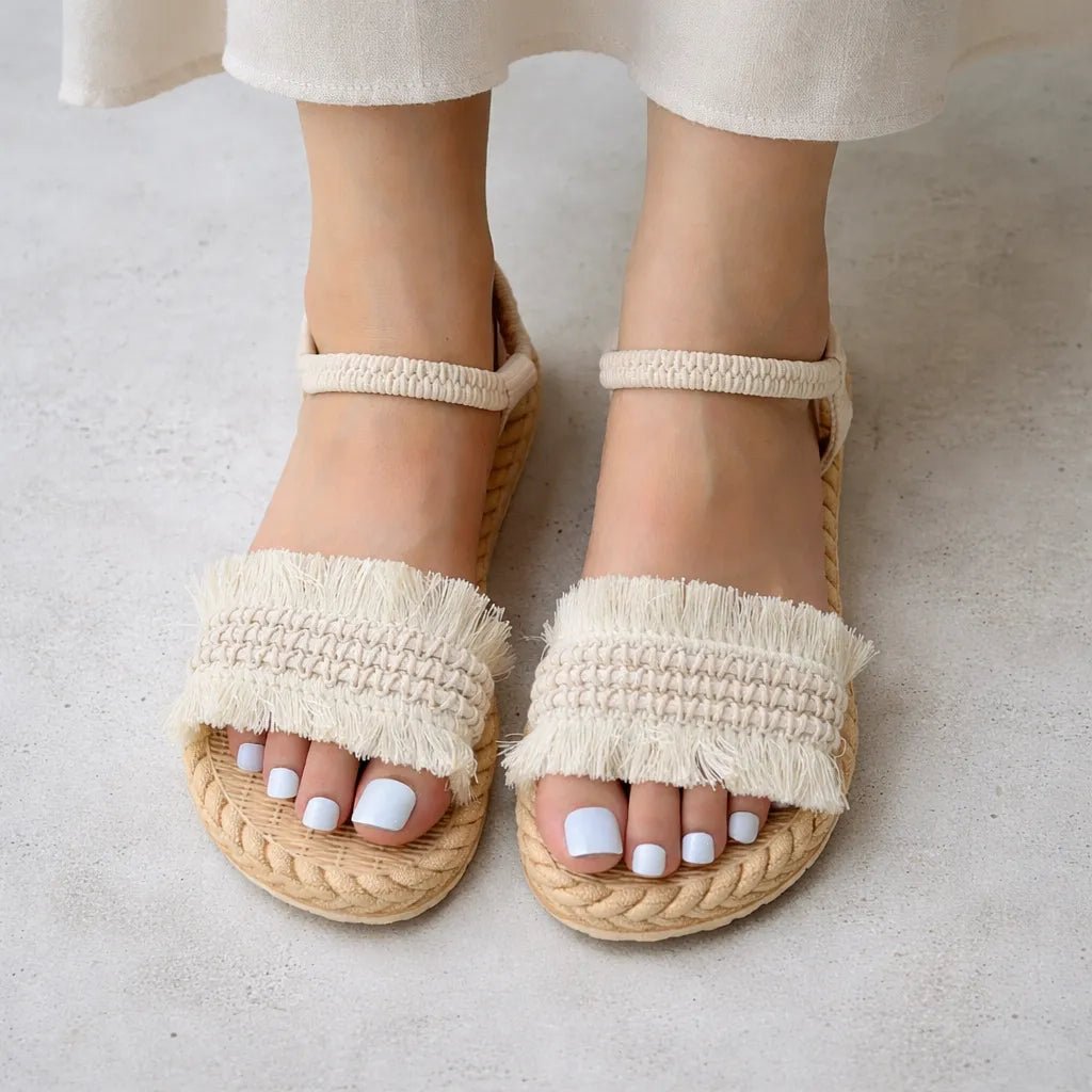 Sandale bohème femme Bohemia | Macramé effiloché