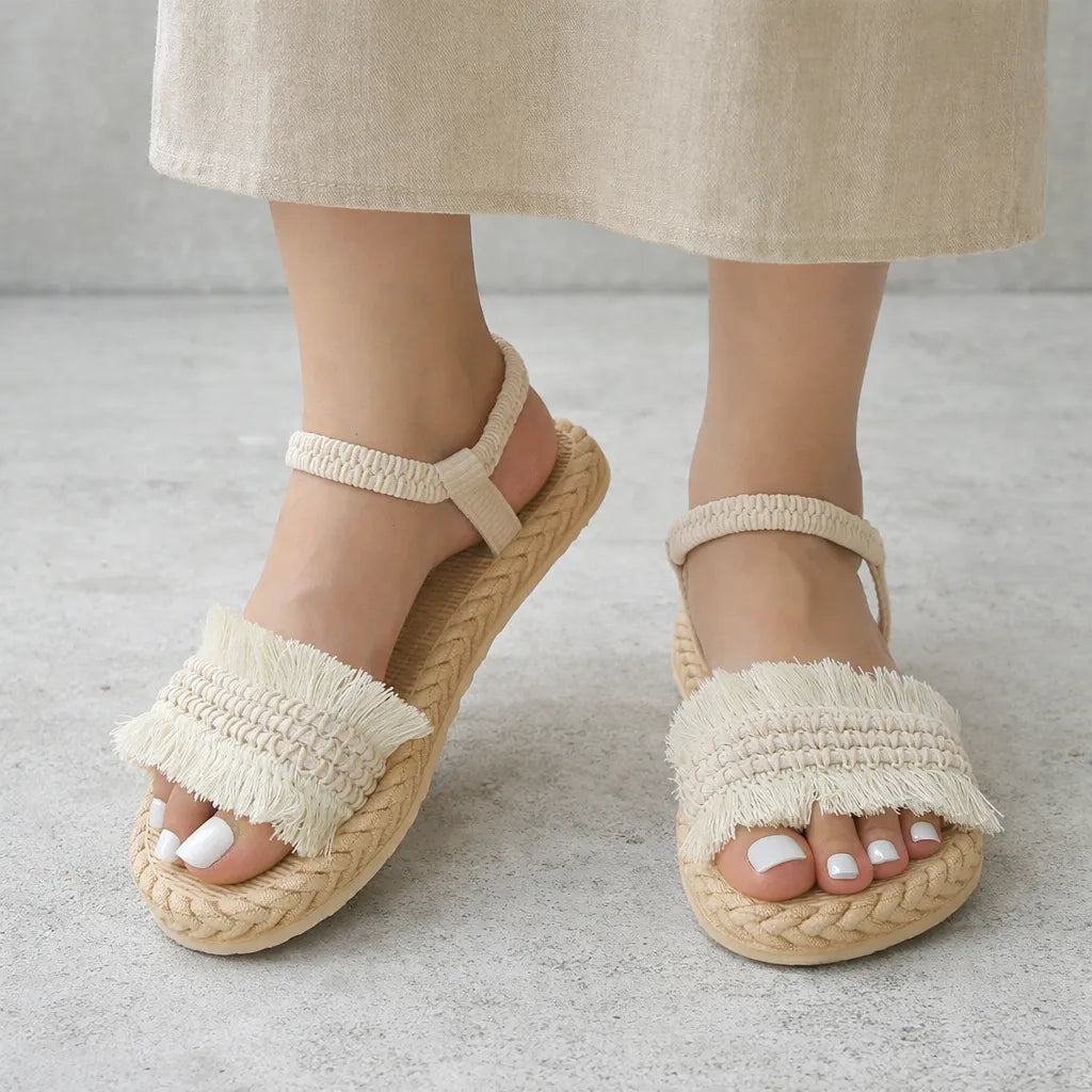 Sandale bohème femme Bohemia | Macramé effiloché