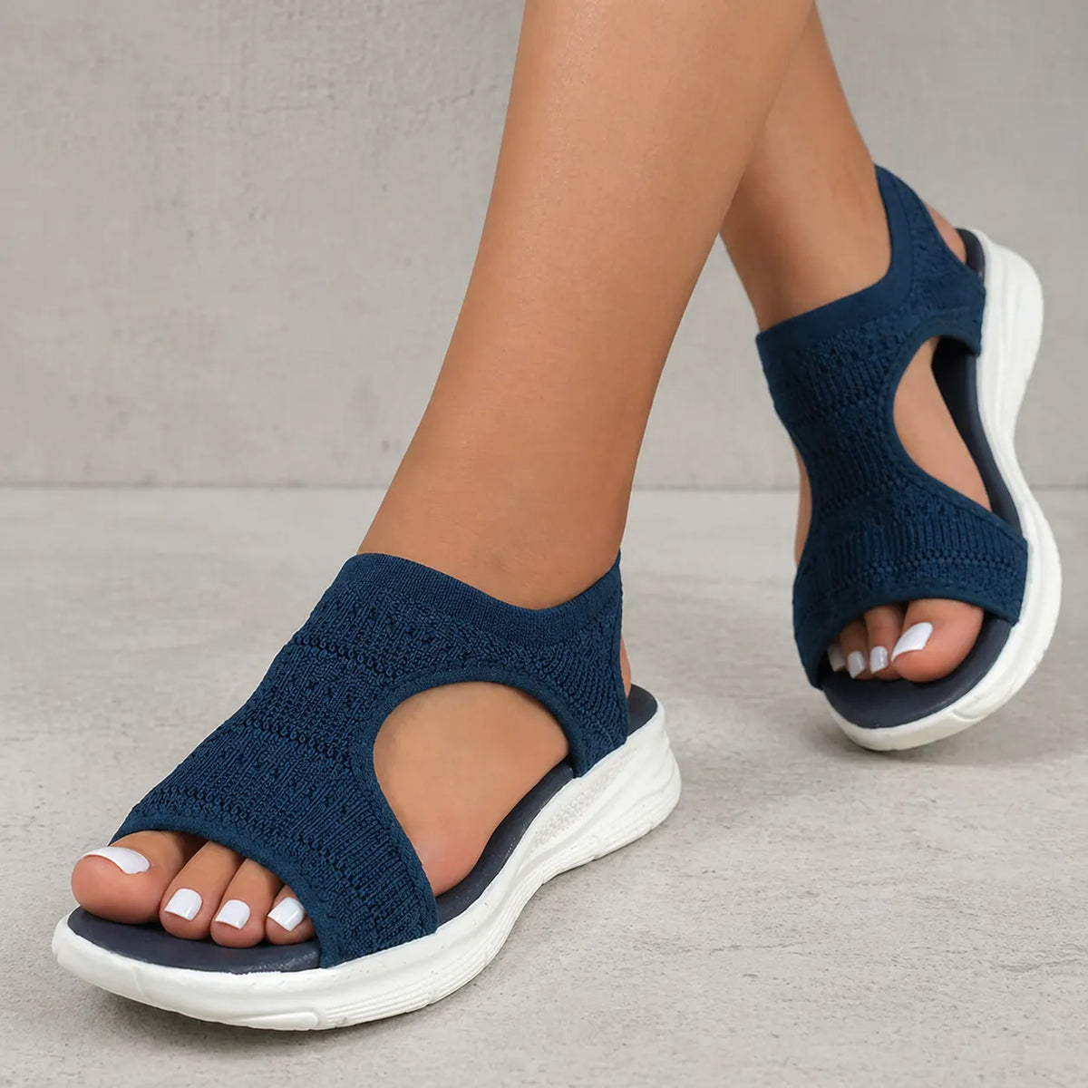 Sandale confort femme Rivelia | Maille knit extensible