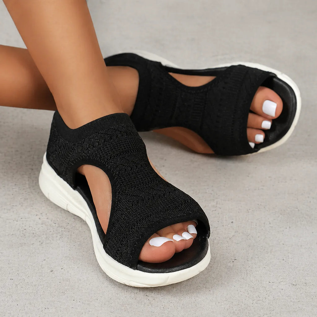 Sandale confort femme Rivelia | Maille knit extensible