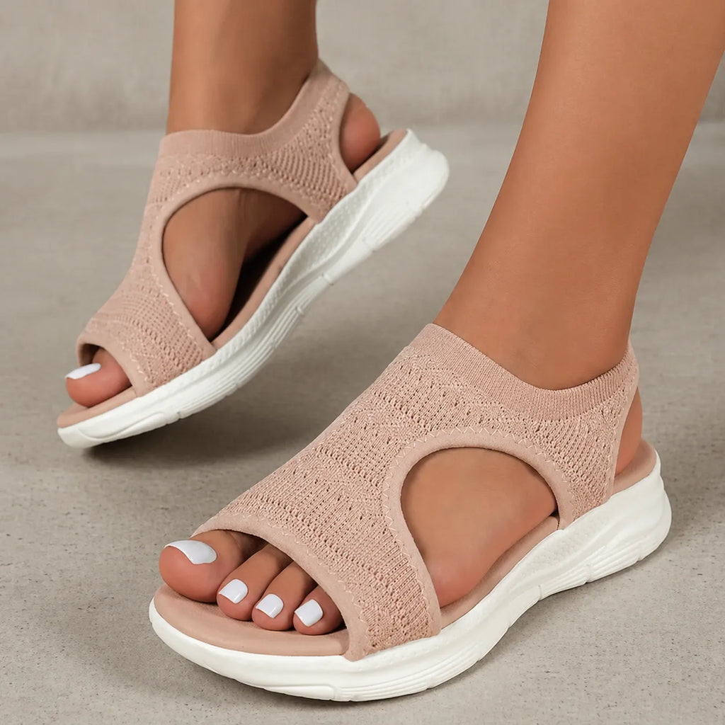 Sandale confort femme Rivelia | Maille knit extensible