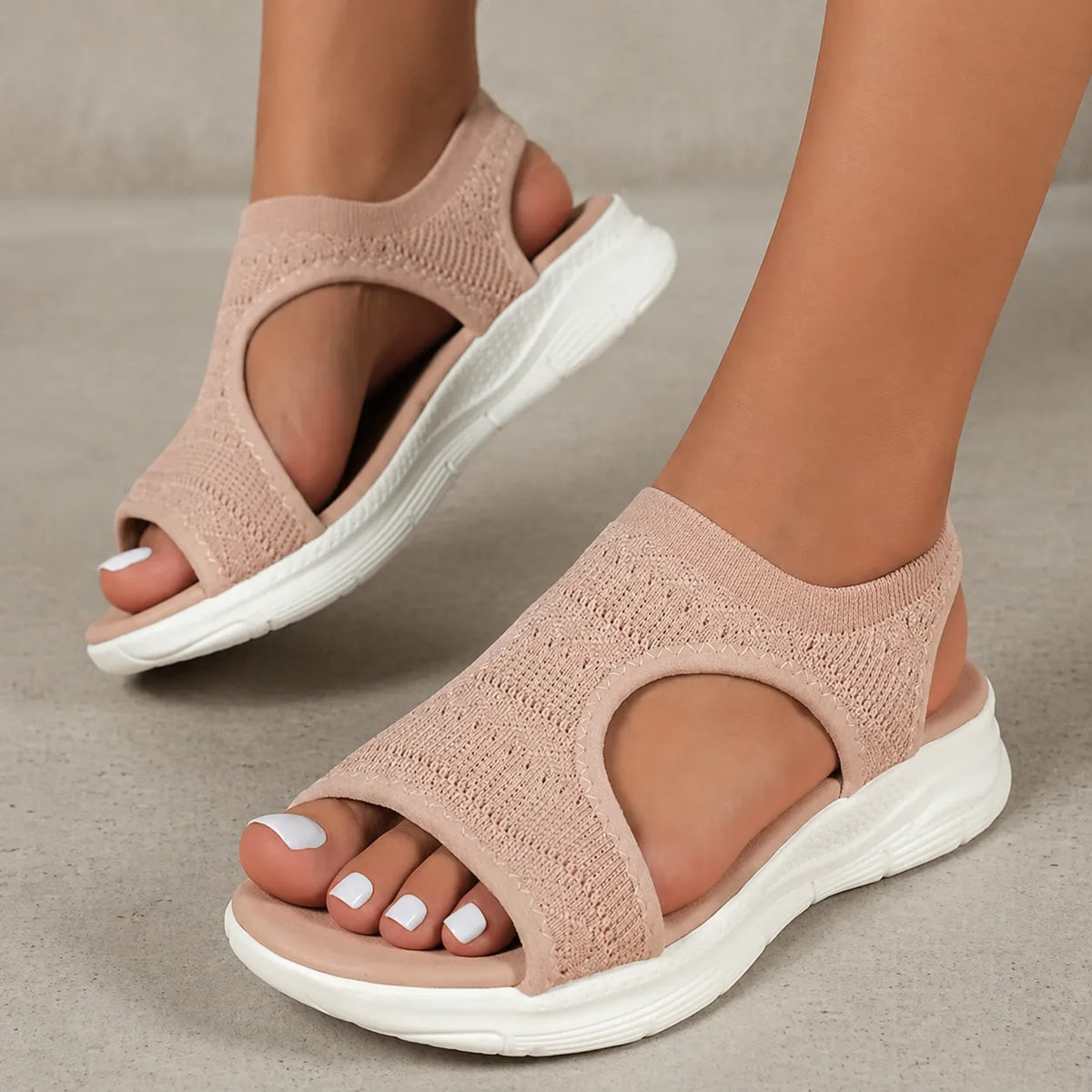 Sandale confort femme Rivelia | Maille knit extensible