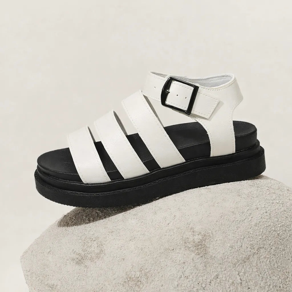 Sandale femme plateforme Maxima | Triple bande chunky