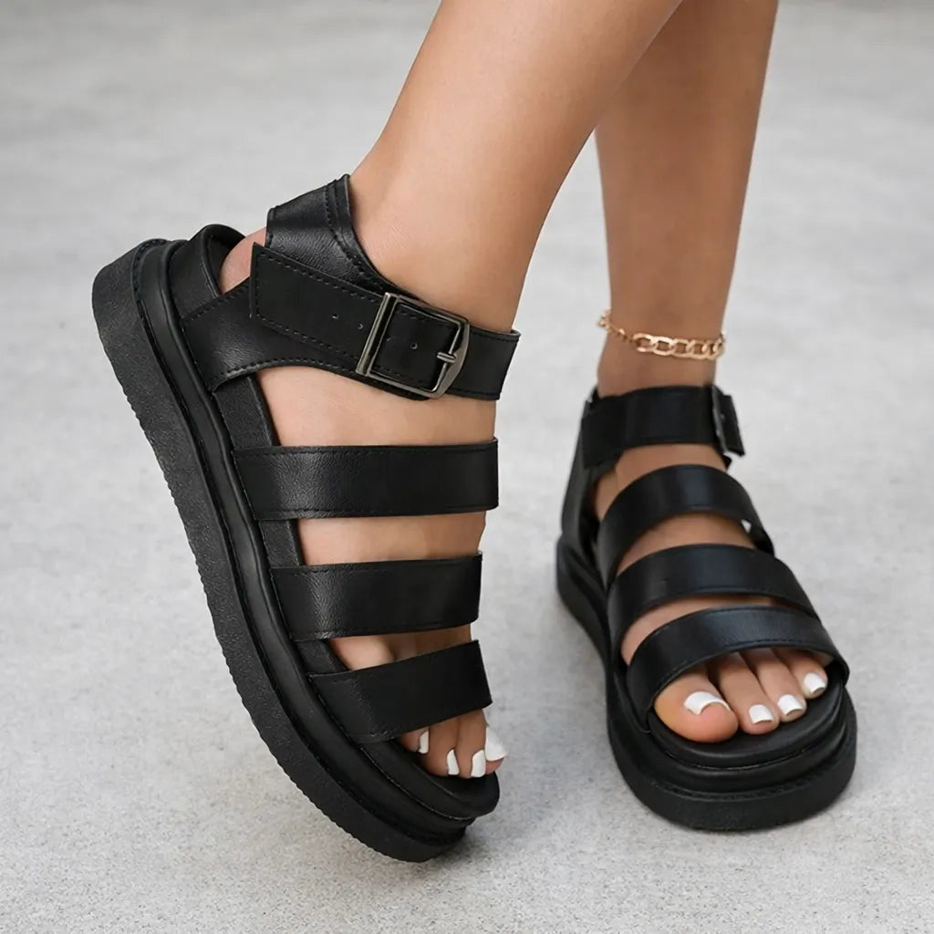 Sandale femme plateforme Maxima | Triple bande chunky