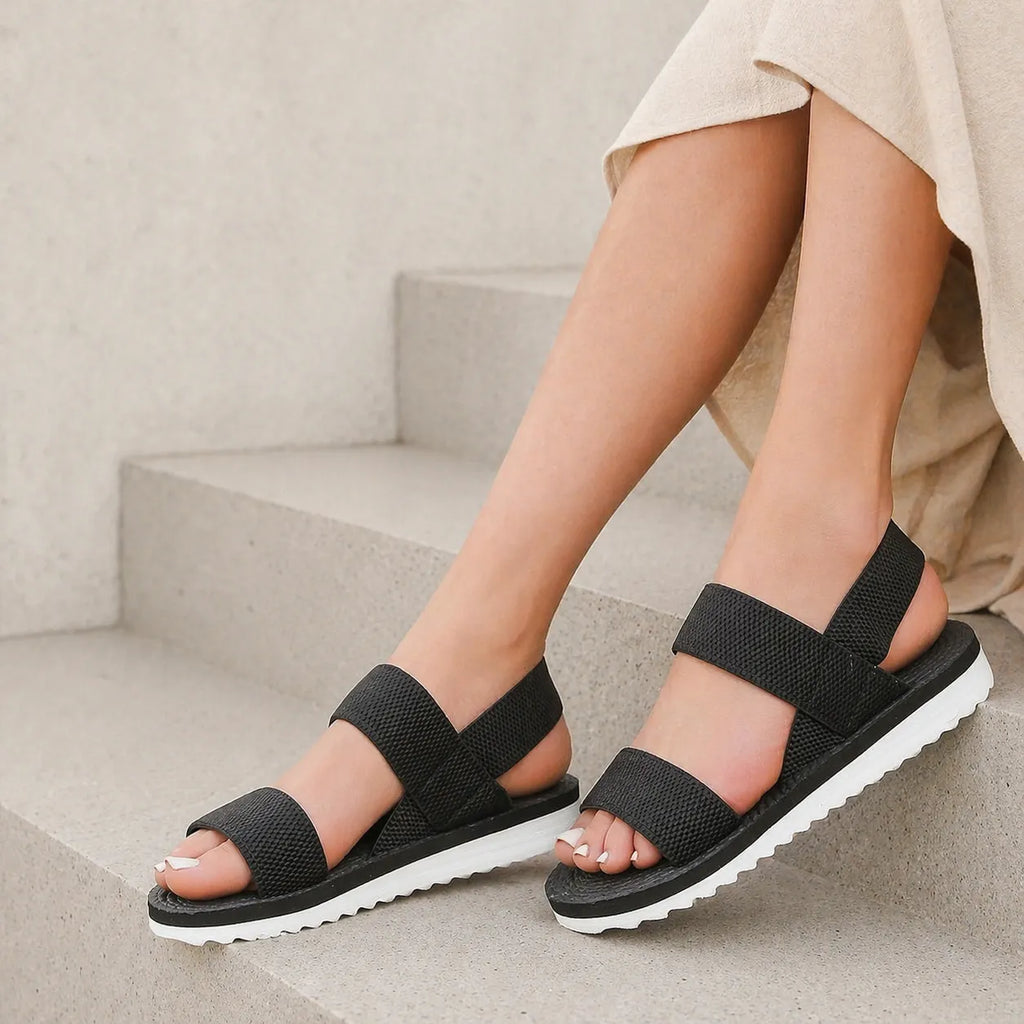 Sandale sport femme Sorenia | Tissu texturé plateforme