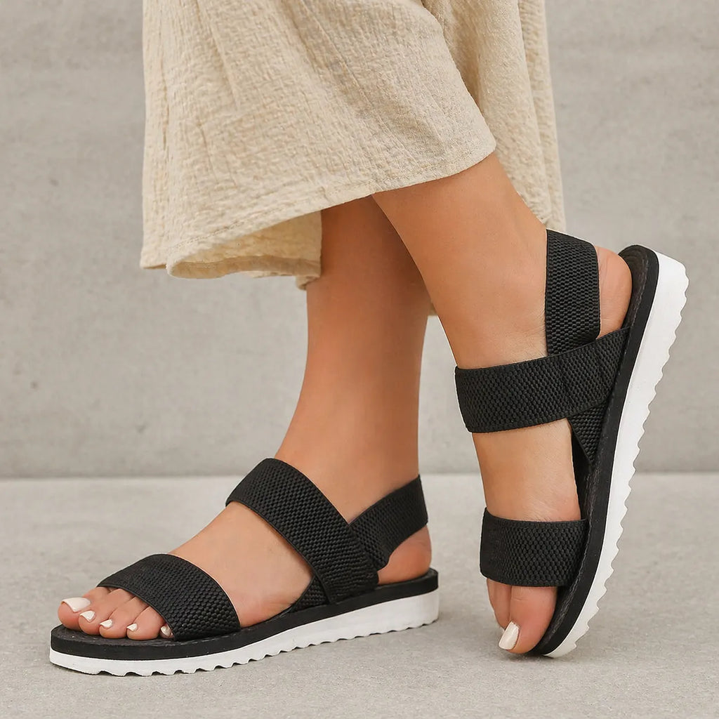 Sandale sport femme Sorenia | Tissu texturé plateforme