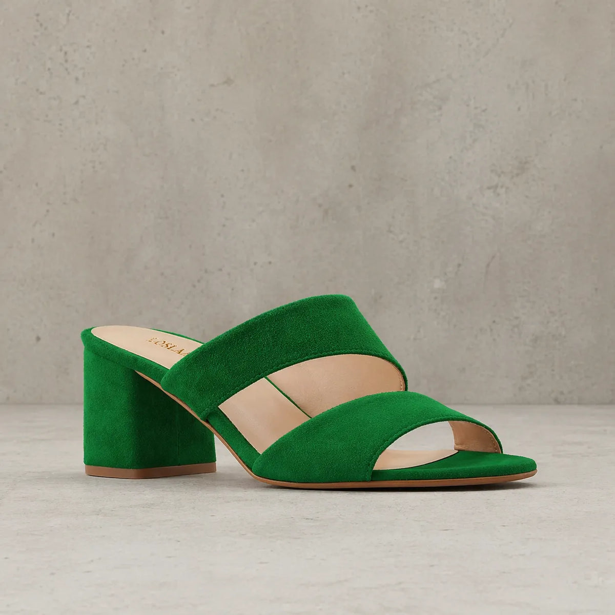 Mule suède talon femme Sultania | Double bande