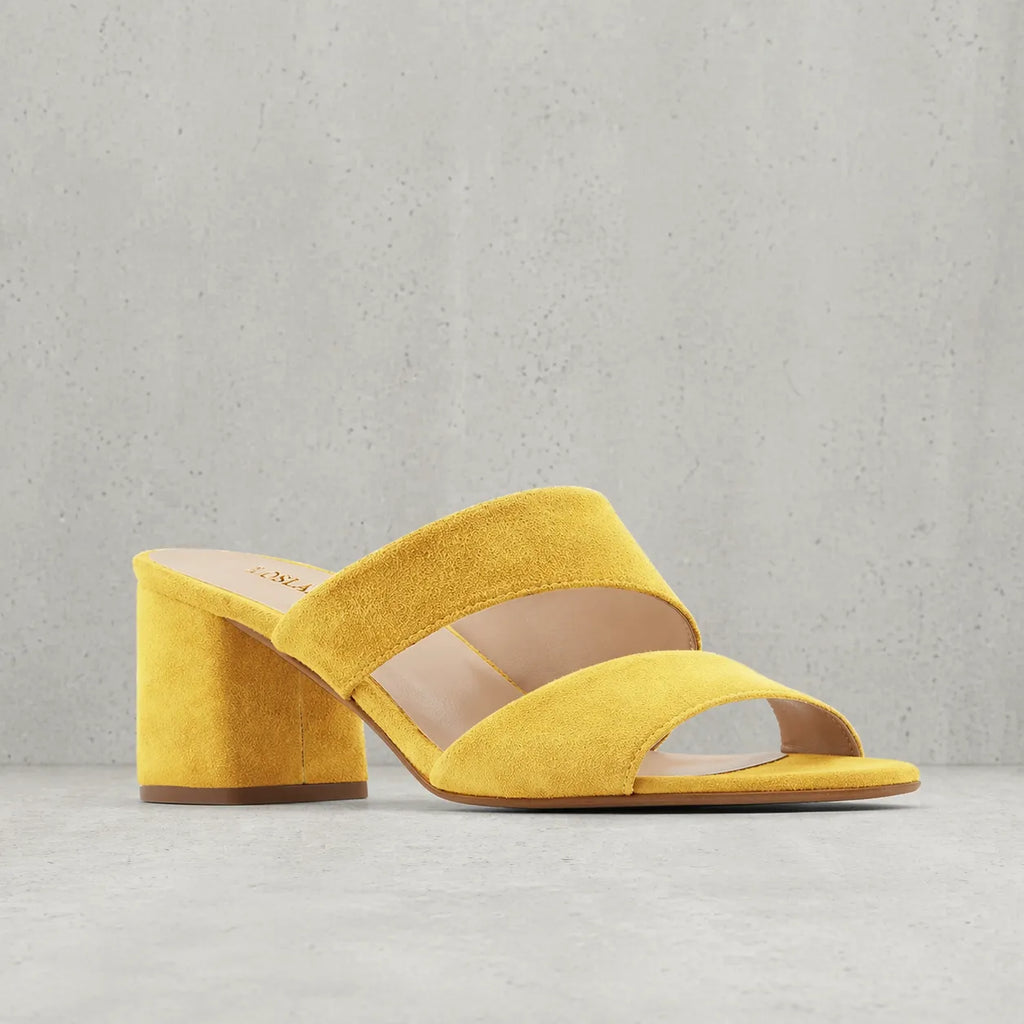 Mule suède talon femme Sultania | Double bande