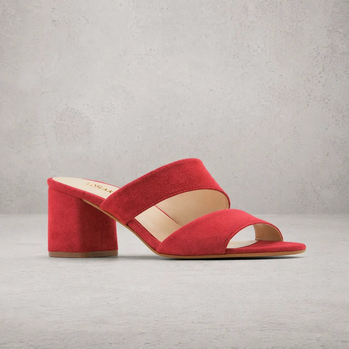 Mule suède talon femme Sultania | Double bande