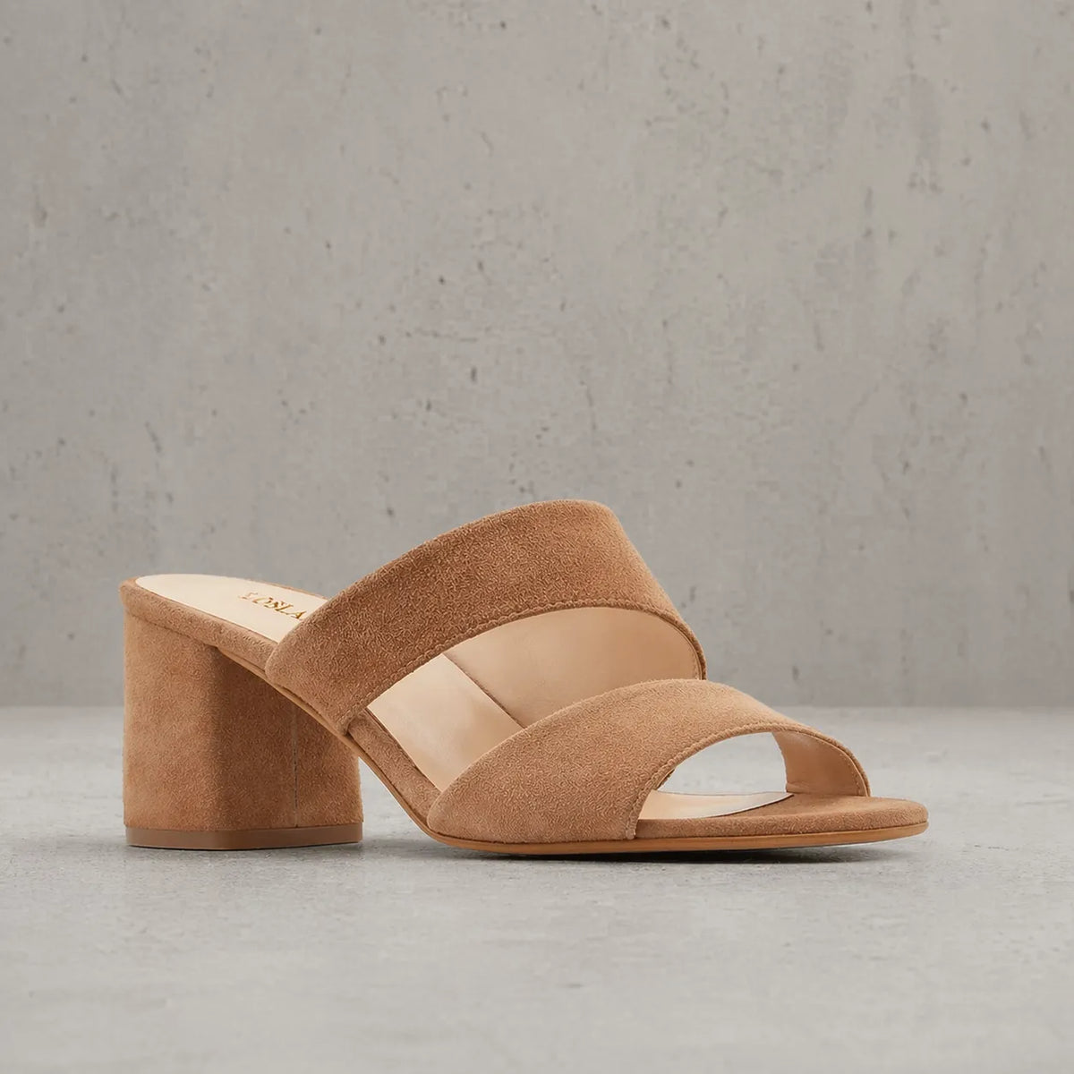 Mule suède talon femme Sultania | Double bande