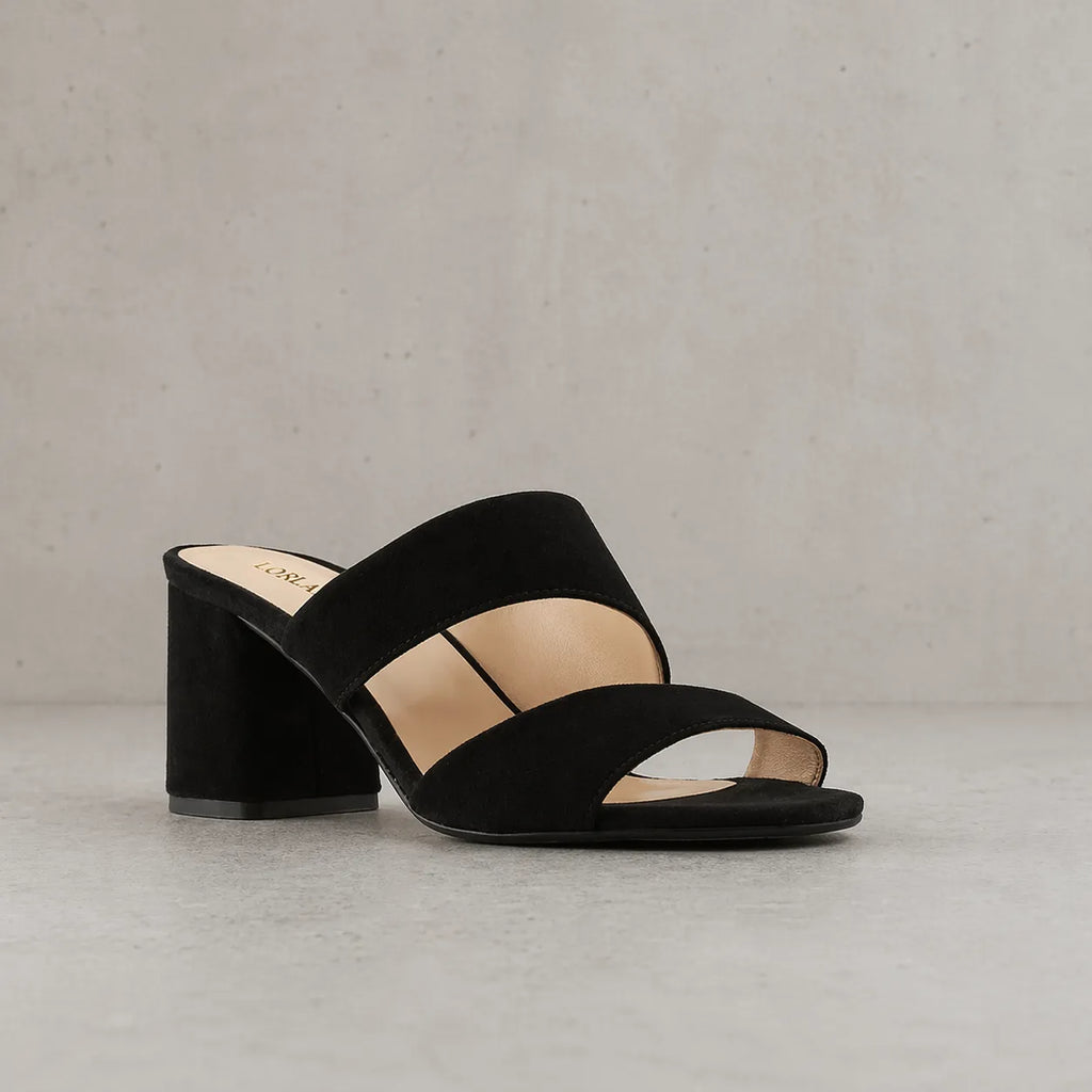 Mule suède talon femme Sultania | Double bande