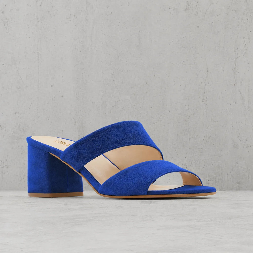 Mule suède talon femme Sultania | Double bande