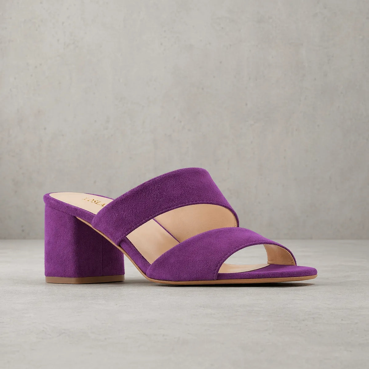 Mule suède talon femme Sultania | Double bande