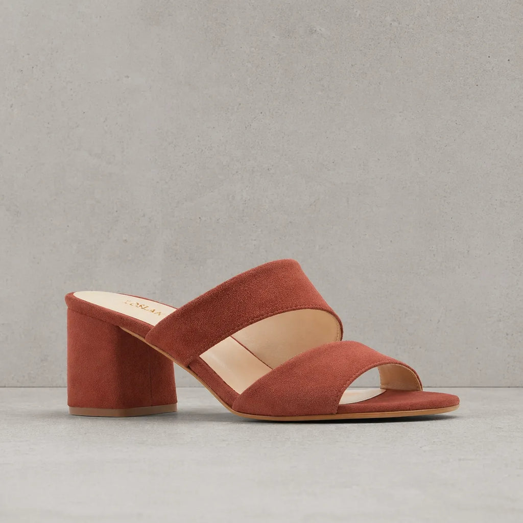 Mule suède talon femme Sultania | Double bande