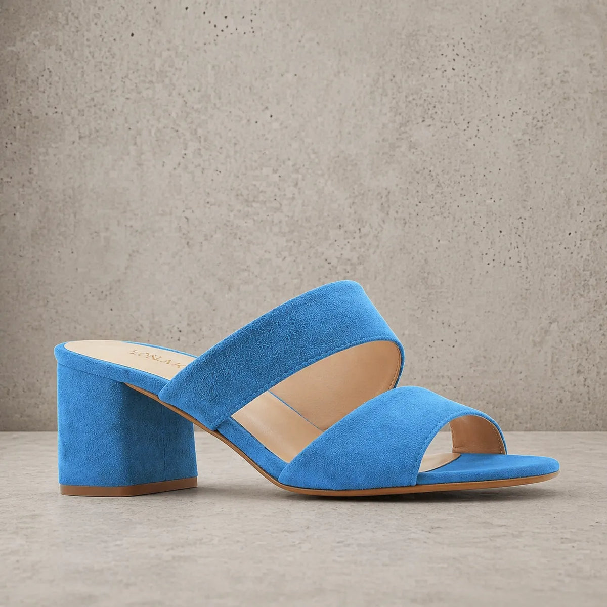 Mule suède talon femme Sultania | Double bande