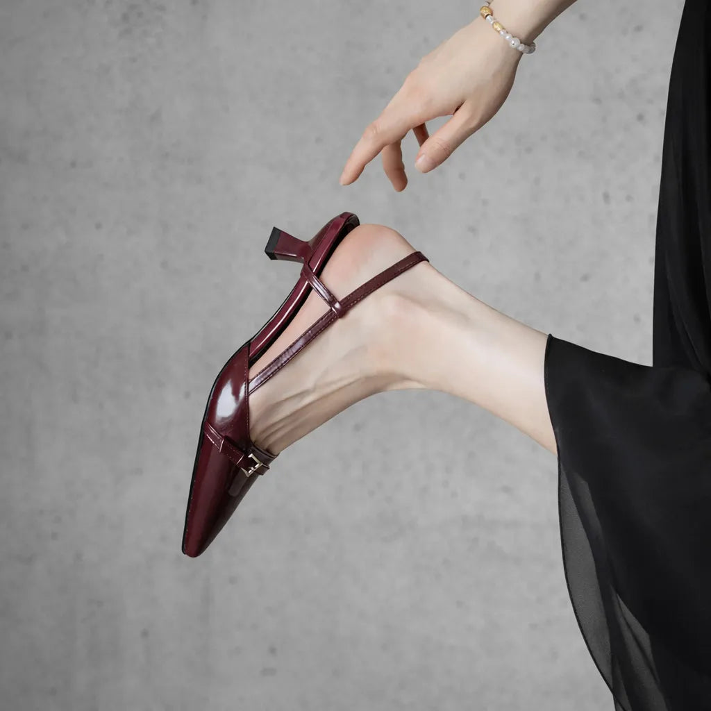 Slingback vernie femme Contessa | Bout pointu effilé