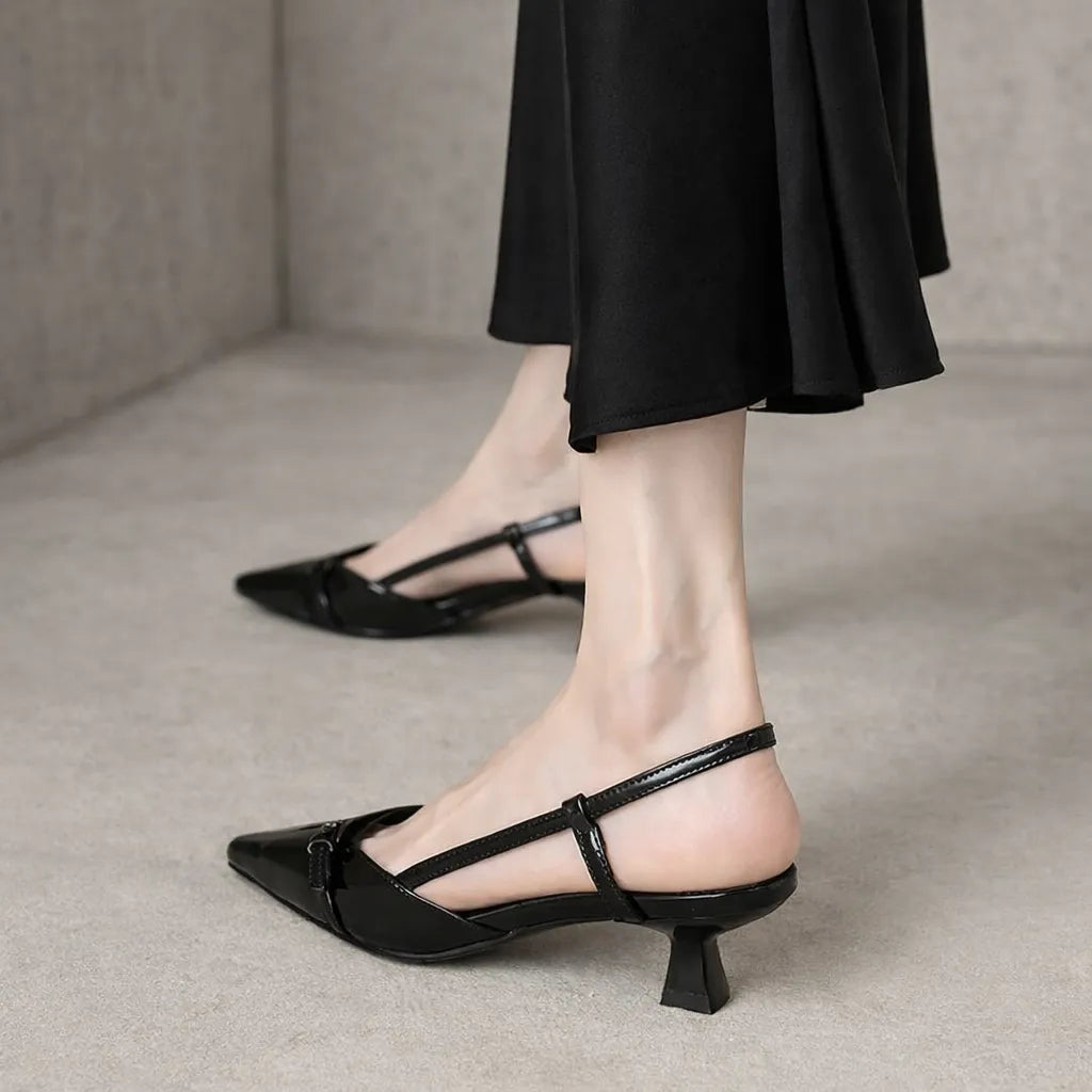 Slingback vernie femme Contessa | Bout pointu effilé