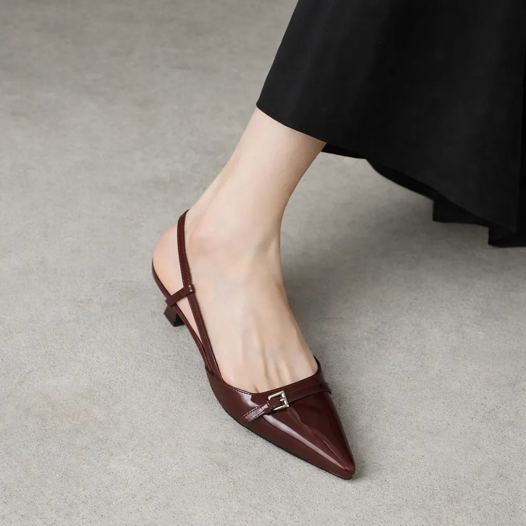 Slingback vernie femme Contessa | Bout pointu effilé
